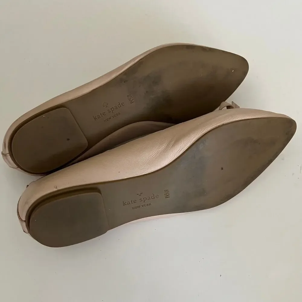 Kate Spade ‘Elent' Women's 8.5M Flex Scalloped Pink Pointed Toe Ballet Flat